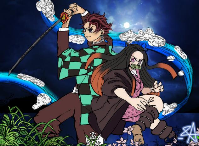 Nezuko and Tanjiro