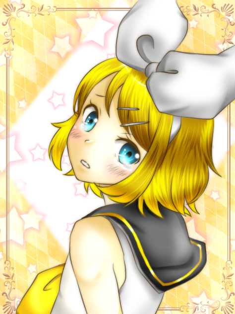 ぬりえ（リンちゃん） 塗らせて頂きました