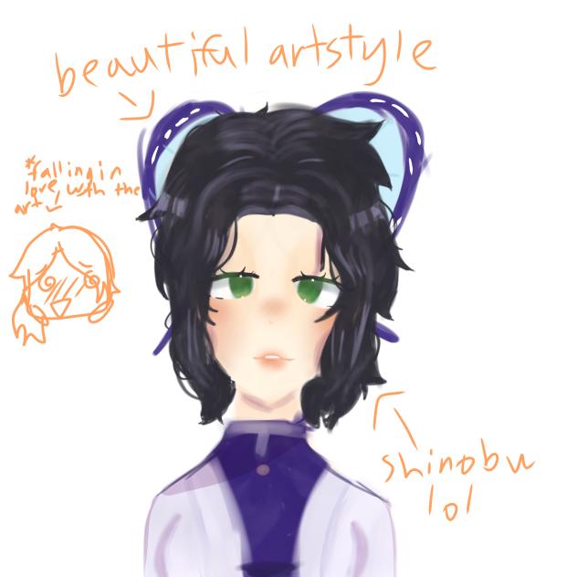 Oc as Shinobu Kocho+ Bestie's artstyle!💜