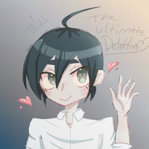 Shuichi Saihara in a different artstyle