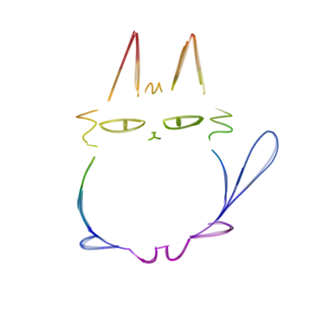 Rainbow cat.