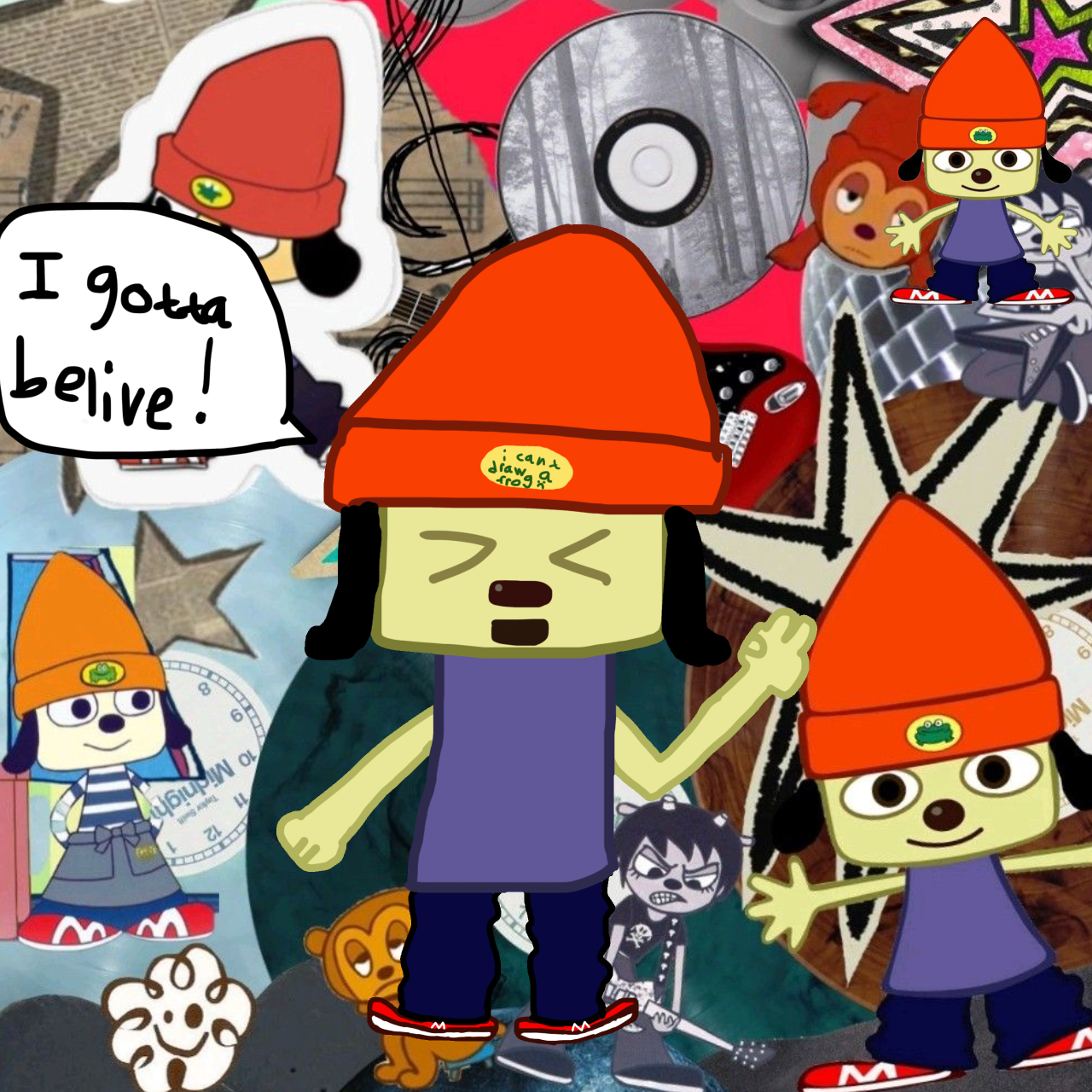 Parappa The Rappa Parappa the rappa drawn by a 9 year old - ibisPaint