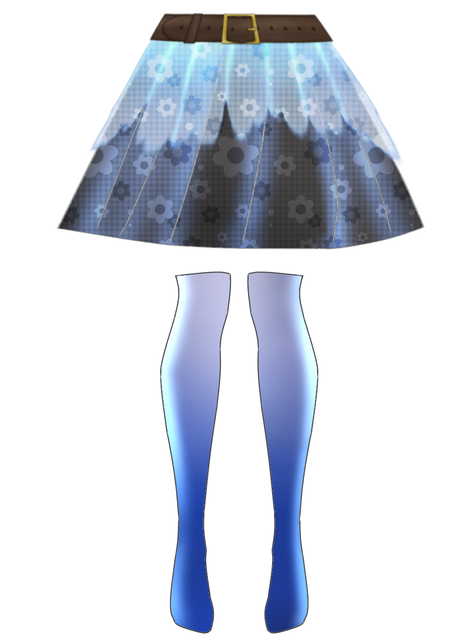 Black skirt (Blue) - ibisPaint