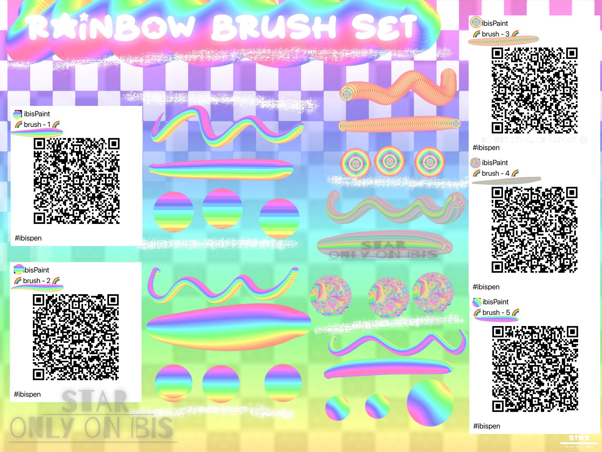 rainbow brush set - ibisPaint