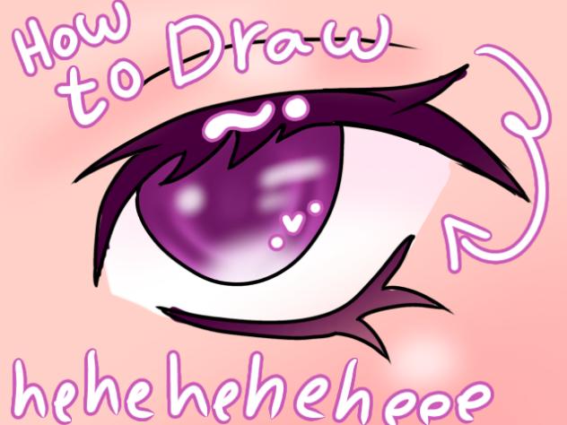 How to draw pink eye 👁️🌸