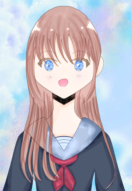 セーラー服の女の子　背景①