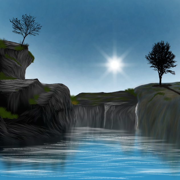 Rocks & River - ibisPaint