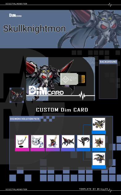 Skullknightmon Custom Dim Card