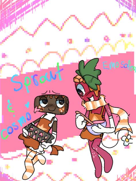 Fruitcake, Cosmo and sprout 🤗