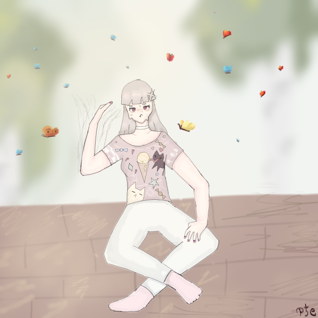 butterfly swarm on a hot summerday - ibisPaint
