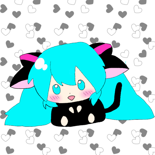 ミクミニキャラ 黒猫ver