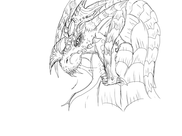 dragon drawing. - ibisPaint