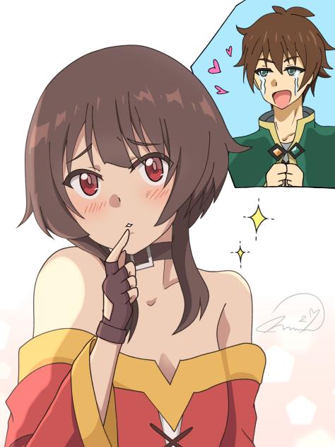 このすば めぐみんに🩷なカズマ