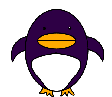 はじめてペンギンを描きました