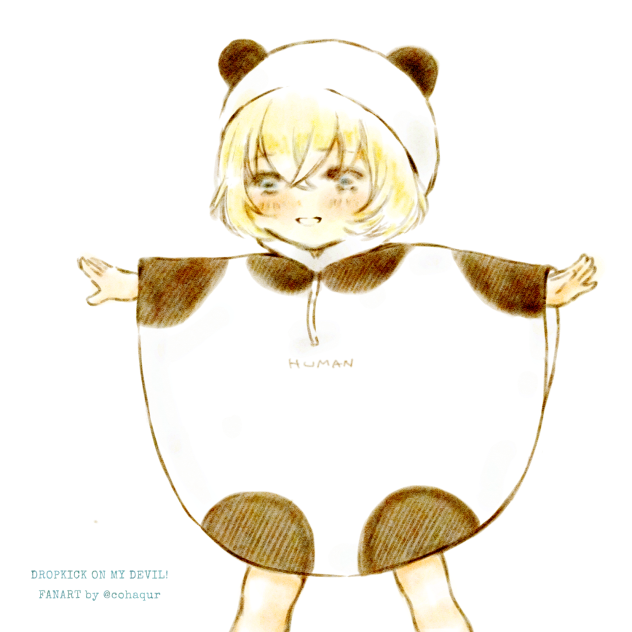 パンダ柄レインコートに浮かれるリエール様rkgk