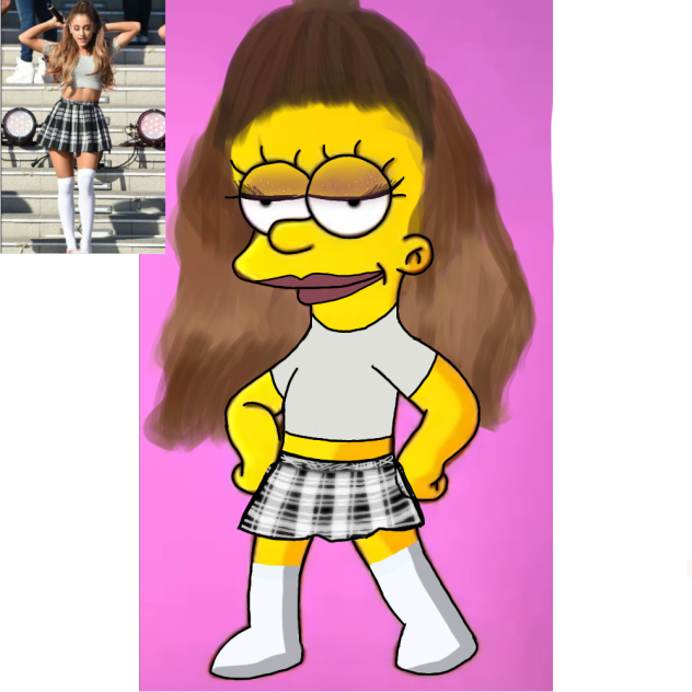 Ariana Grande as a simpson character