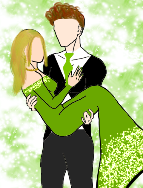 Cute couple or something 💚🤍 - ibisPaint
