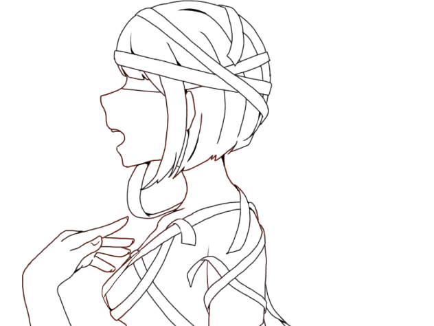 女の子 線画