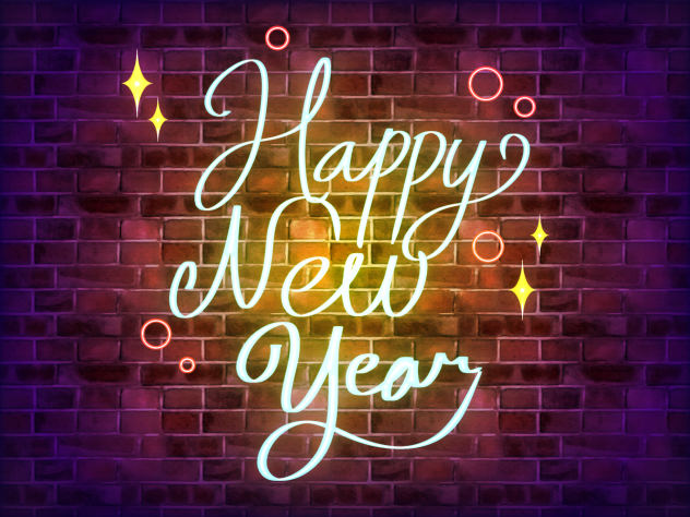 IBM1713 new year neon lights