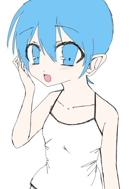 女の子、描いたよ~❕