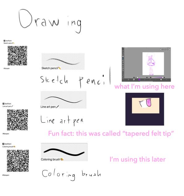 Drawing brushes I use!