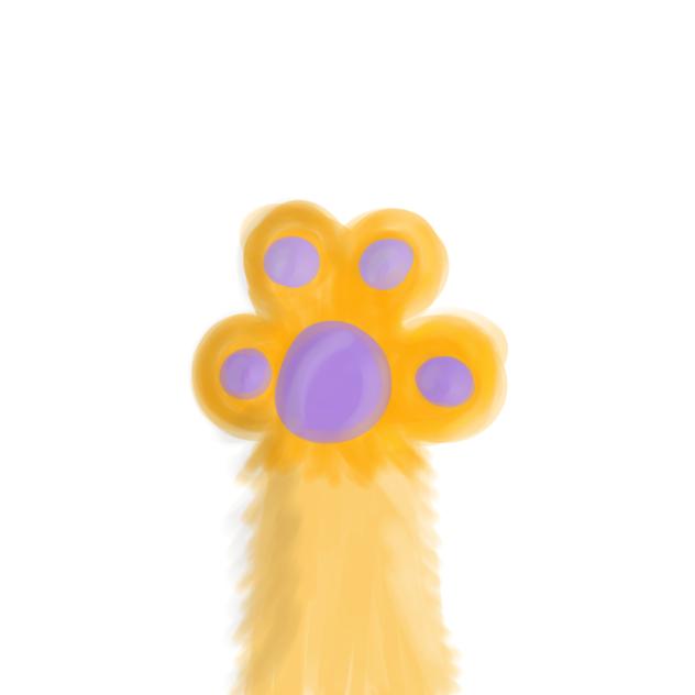 a detailed paw of my fursona