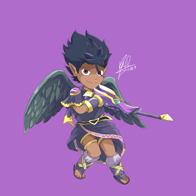 Human Emma as Dark Pit