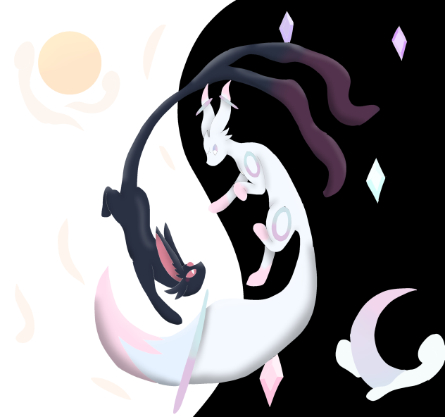 Yin and Yang of the Sun and Moon - ibisPaint
