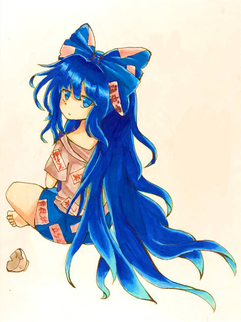 東方 依神 紫苑  コピック(編集あり)