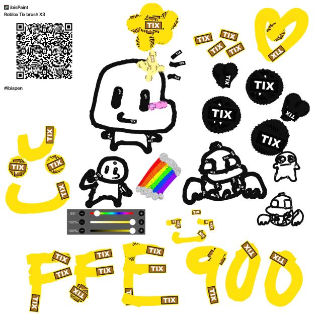 Roblox Tix Currency Brush XD ❤️