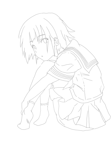 【塗り絵】座ってみた