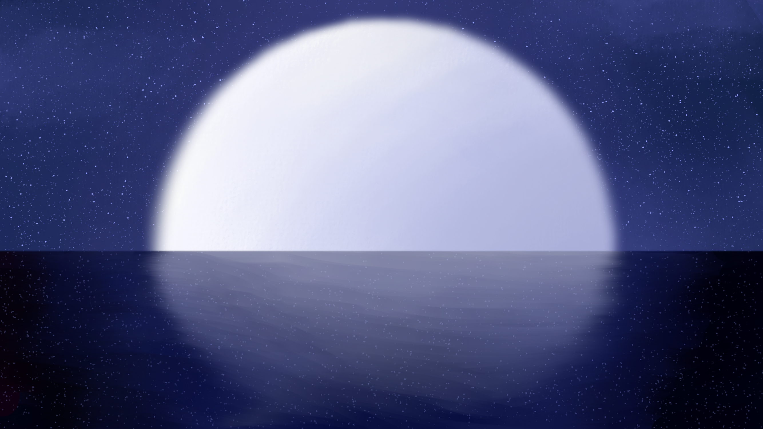 Nighttime lake - ibisPaint