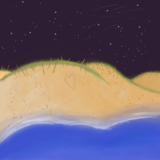 Night on the beach - ibisPaint