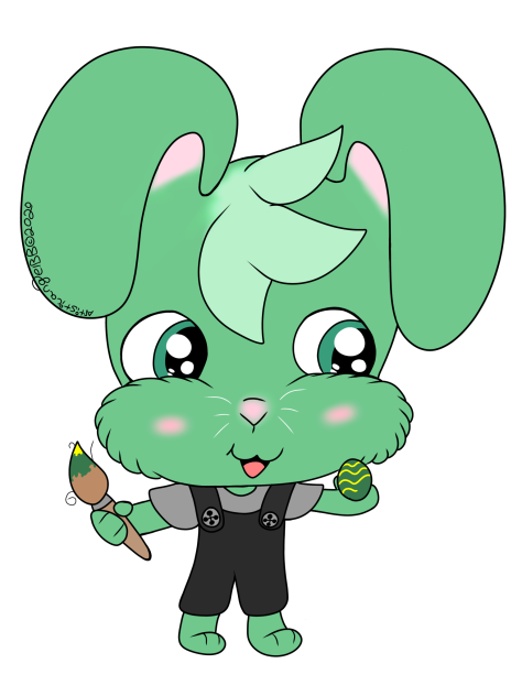 Green Easter Bunny Boy - Speedpaint