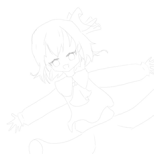 ルーミア線画！