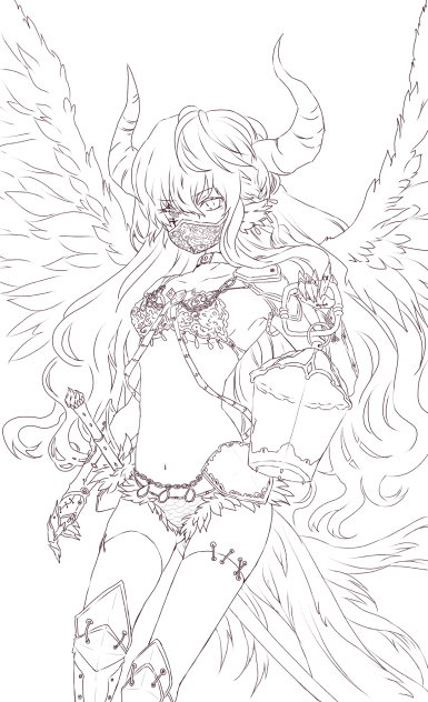 フェニックス(線画)