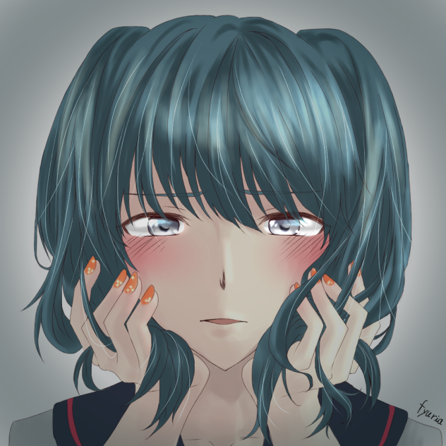 ツインテの女の子。塗りました 2