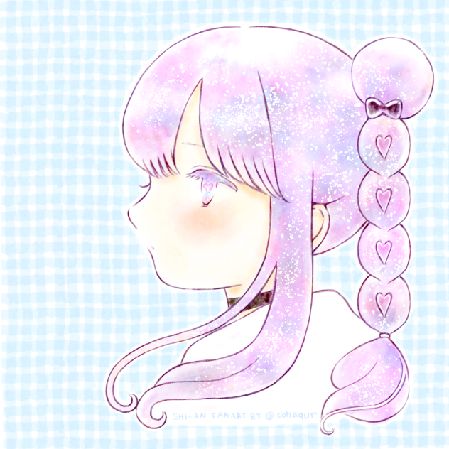 電音部　犬吠埼紫杏ちゃんファンアート。girly調。