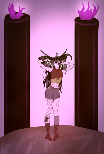 Enderman or Ender dragon Minecraft girl