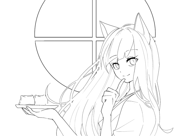 幽世食堂　線画