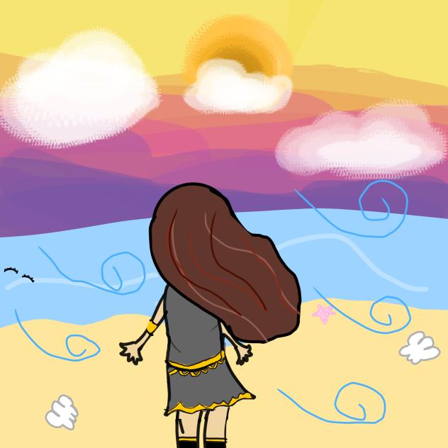 gold watching DA sunset