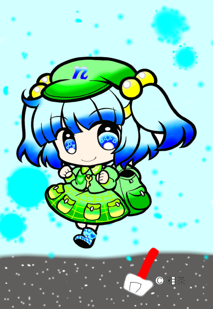 河城にとり(フリー線画)