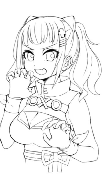 輝夜月ちゃん線画