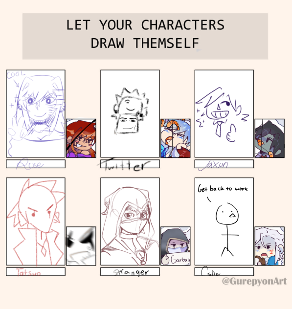 Characters draw themselves (Ft. Crafter