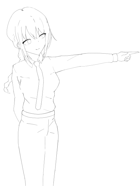 マキマ様の線画