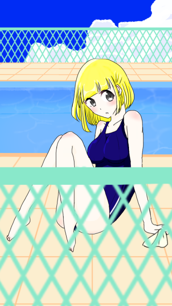 水泳の授業を覗き見