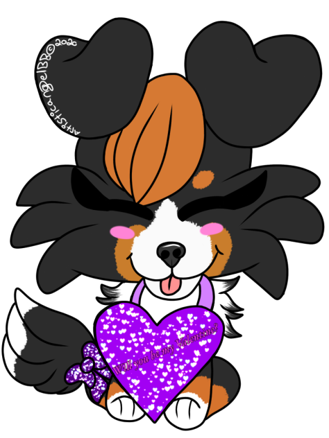 Valentine’s Day Bernes Mountain Dog (Wil