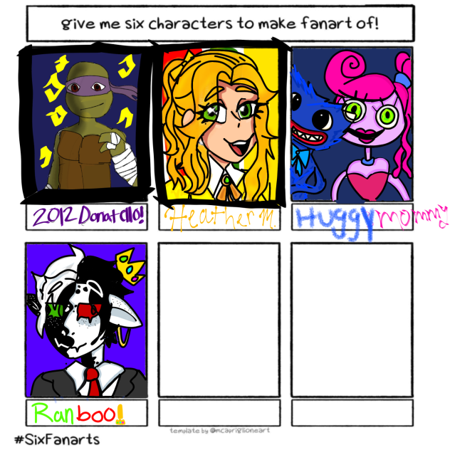 Give me 6 characters to make fan art of!.2023.07.28-22.21