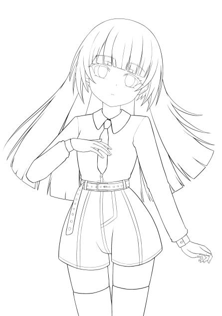 Girl 🖤🖤 LineArt