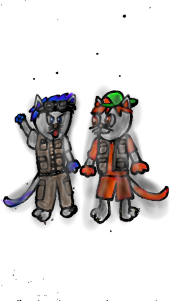 レッツ&ゴーレーシングチームマスコットキャラニャーゴとニャッツ